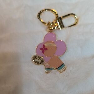 Pink and Gold Kids Keychain